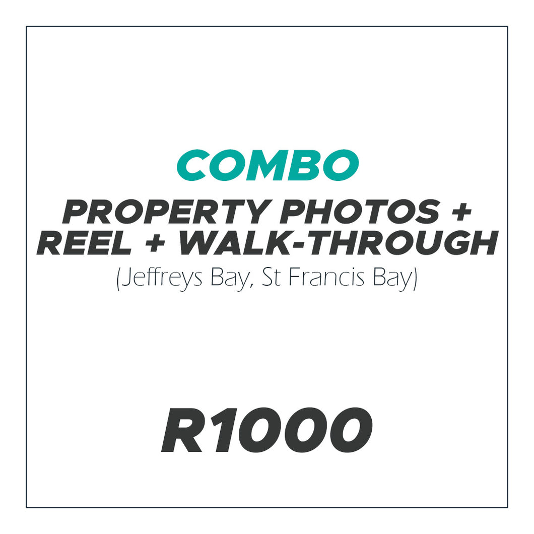 COMBO: PROPERTY PHOTOS + REEL + WALK-THROUGH